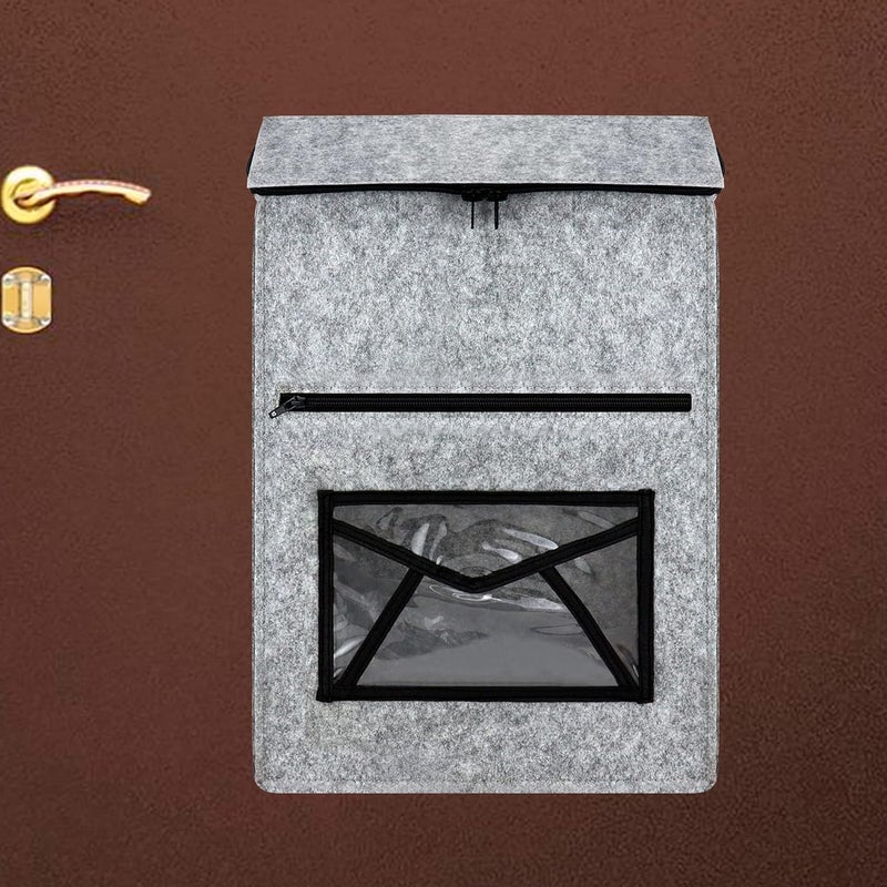 Annmore Mail Slot Catcher Bag, Indoor Mail Catcher Felt Made, High Capacity Mail Slot Cover, Space Saving, Self-Adhesive, Home Hardware Accessories - Image 2